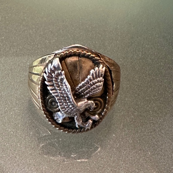 Sterling silver Gold filled Navajo ring 11.5 - Picture 1 of 8